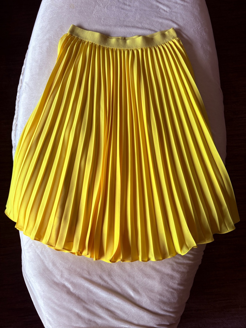 Grace Karin Sunny Yellow Pleated Skater Skirt